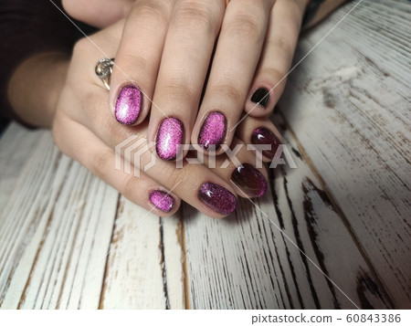 Autumn manicure. Beautyful nails design with Autumn manicure. Beautyful nails design with 60843386
