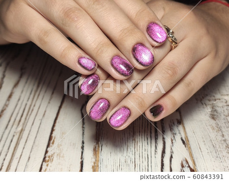 The beauty of the natural nails. Perfect manicure. The beauty of the natural nails. Perfect manicure. 60843391