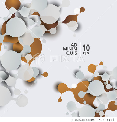 Abstract molecules background with cells structure and DNA molecule 60843441