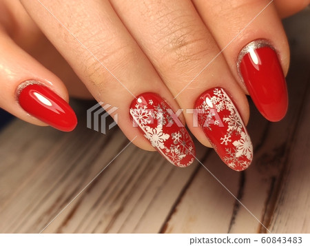 Autumn manicure. Beautyful nails design with 60843483
