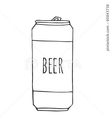 Vector hand drawn sketch doodle beer can Vector hand drawn sketch doodle beer can 60843736