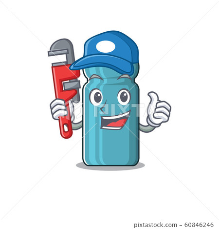 Smart Plumber water bottle Scroll on cartoon character design 60846246