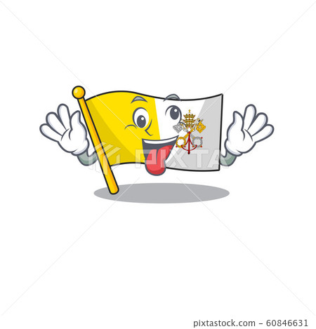 Mascot of crazy face flag vatican city Scroll Cartoon character style Mascot of crazy face flag vatican city Scroll Cartoon character style 60846631