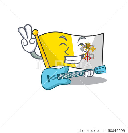 Supper cool flag vatican city Scroll cartoon performance with guitar Supper cool flag vatican city Scroll cartoon performance with guitar 60846699
