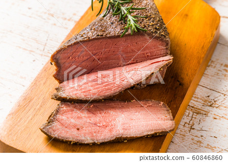 Typical roast beef: Freshly made roast beef 60846860
