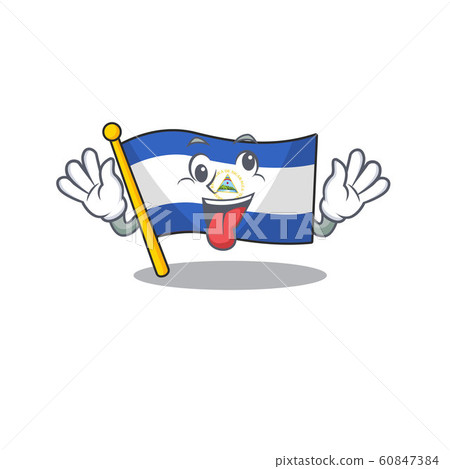 Mascot of crazy face flag nicaragua Scroll Cartoon character style Mascot of crazy face flag nicaragua Scroll Cartoon character style 60847384