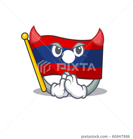 Devil Cartoon character of flag laos Scroll design Devil Cartoon character of flag laos Scroll design 60847986