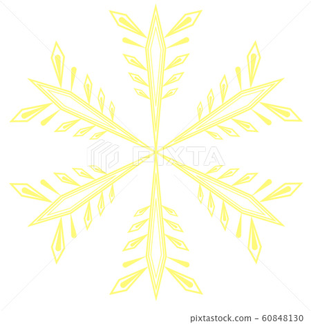 Snowflake (yellow) - Stock Illustration [60848130] - PIXTA