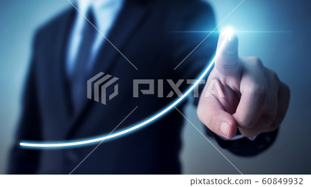 Business development to success and growing annual revenue growth concept 60849932