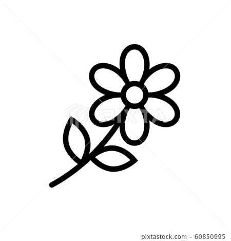 Flower outline icon vector for graphic design, logo, web site, social media, mobile app, ui illustration 60850995