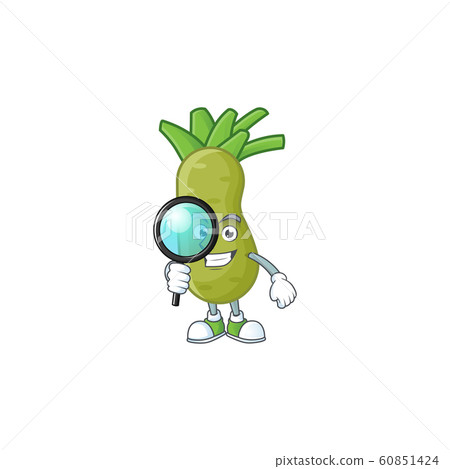 Smart One eye wasabi Detective cartoon character design 60851424