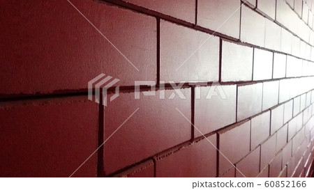 perspective view of red brick wall with sunlight effect with copy space. perspective view of red brick wall with sunlight effect with copy space. 60852166