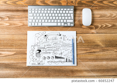 Business workplace with stuff Business workplace with stuff 60852247