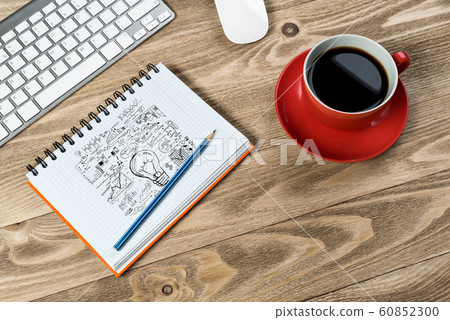 Business workplace with stuff Business workplace with stuff 60852300