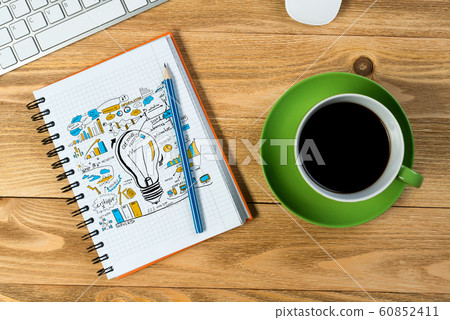 Business workplace with stuff 60852411