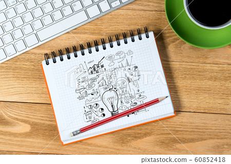 Business workplace with stuff 60852418