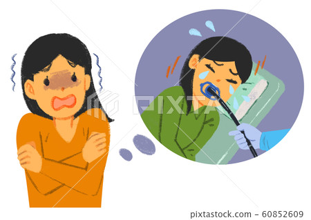Stock illustration: stomach camera inspection gastrointestinal fear 60852609