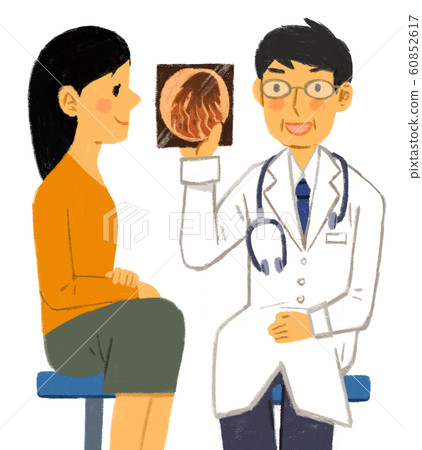 Stock illustration: stomach camera examination gastrointestinal doctor and patient 60852617