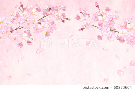 Spring flowers: Sakura and falling petals arched frame watercolor illustration Spring flowers: Sakura and falling petals arched frame watercolor illustration 60853664