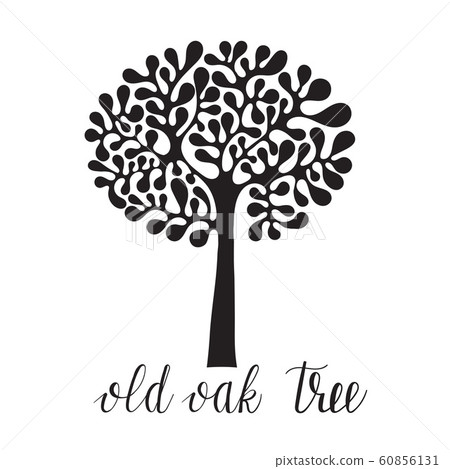 Vector old oak tree Vector old oak tree 60856131