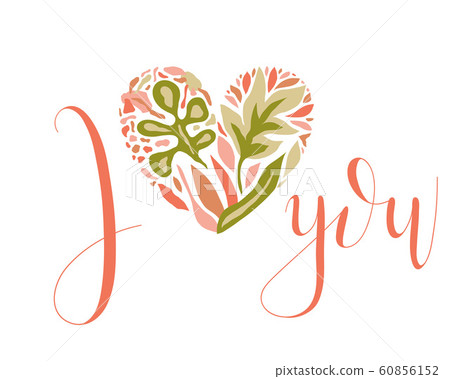 Vector Love Composition with Heart 60856152