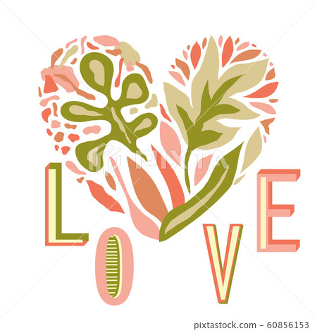 Vector Love Composition with Heart Vector Love Composition with Heart 60856153