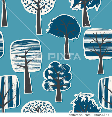 Vector Seamless Pattern with Paper Cut Winter Vector Seamless Pattern with Paper Cut Winter 60856164