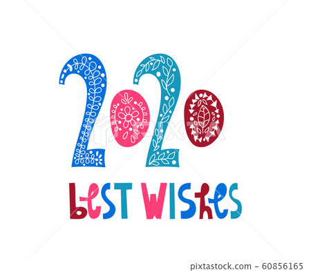 Vector 2020 New Year Greeting Card Vector 2020 New Year Greeting Card 60856165