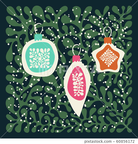 Vector winter background floral pattern Vector winter background floral pattern 60856172
