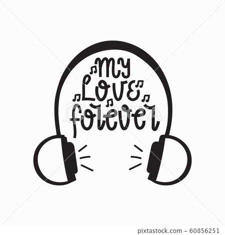 vector concept illustration with headphones and vector concept illustration with headphones and 60856251