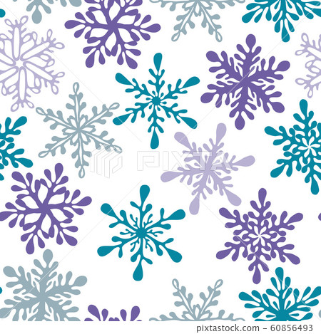 Vector Seamless Pattern with winter snowflakes Vector Seamless Pattern with winter snowflakes 60856493