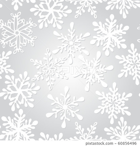 Vector Seamless Pattern with winter snowflakes Vector Seamless Pattern with winter snowflakes 60856496