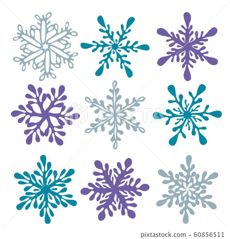Vector set of winter snowflakes Vector set of winter snowflakes 60856511