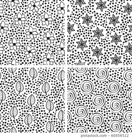 Vector set of 4 Abstract Seamless Patterns Vector set of 4 Abstract Seamless Patterns 60856522