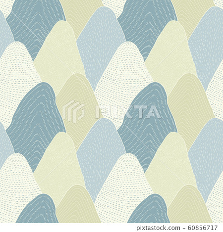 Vector Seamless Doodle Mountain Winter Landscape Vector Seamless Doodle Mountain Winter Landscape 60856717