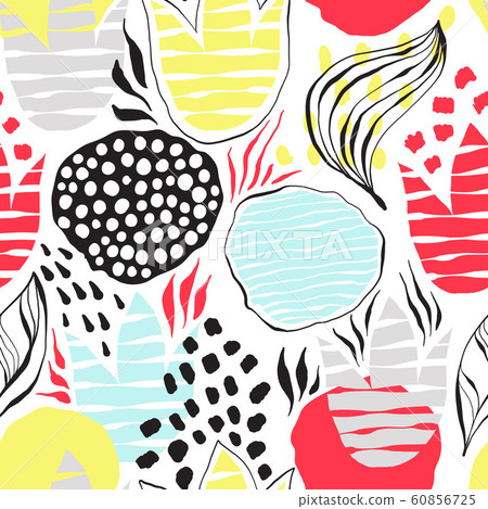 Vector Seamless Abstract Floral Pattern Vector Seamless Abstract Floral Pattern 60856725