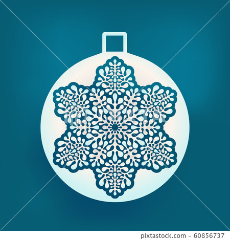 Vector Christmas  Winter Fir Tree Decoration 60856737