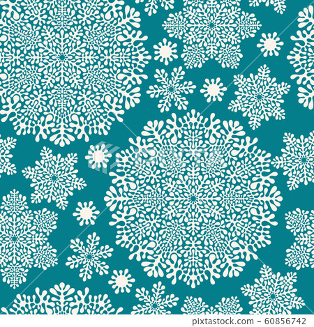 Vector Seamless Pattern with winter snowflakes Vector Seamless Pattern with winter snowflakes 60856742