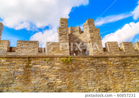 Gravensteen castle wall view in Ghent, Belgium 60857231