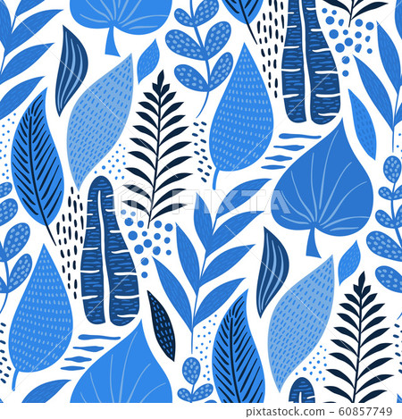 Vector Seamless Tough Pattern with Flowers Vector Seamless Tough Pattern with Flowers 60857749
