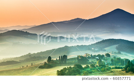 Tuscan Country during Sunrise, Italy Tuscan Country during Sunrise, Italy 60857771