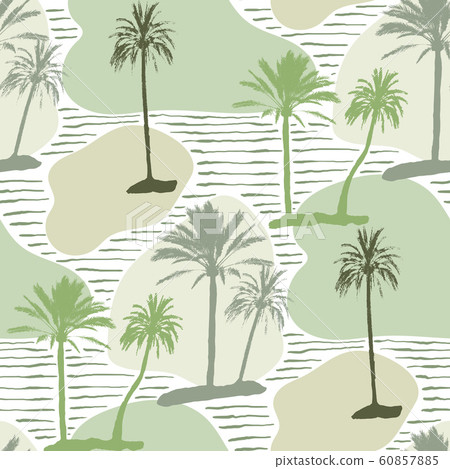 Seamless palm pattern 60857885