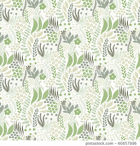 Vector Seamless Tough  Pattern with Flowers 60857886