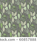 Vector Seamless Tough  Pattern with Flowers 60857888