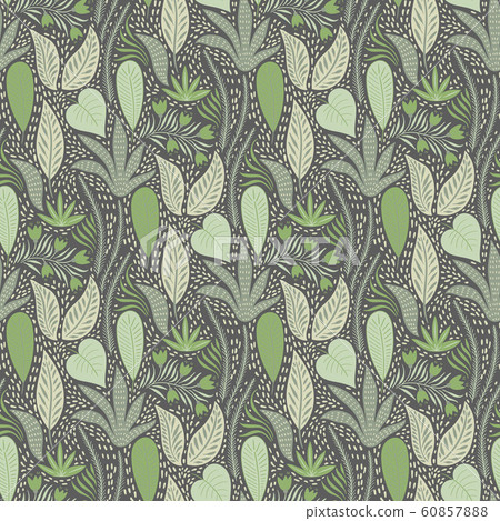 Vector Seamless Tough  Pattern with Flowers 60857888
