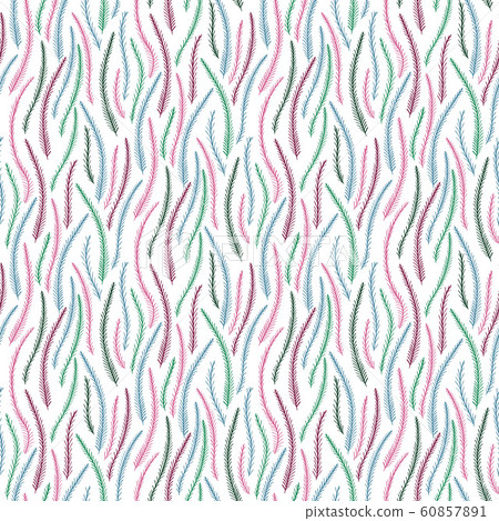Vector Seamless Tough  Pattern Fir Tree Branches 60857891