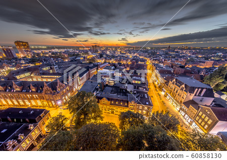 Aerial Groningen city night Aerial Groningen city night 60858130