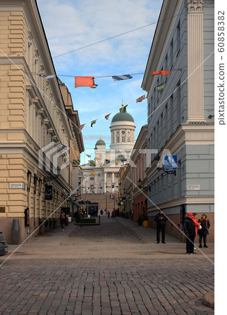 Helsinki Cathedral overlooking the alley 60858382