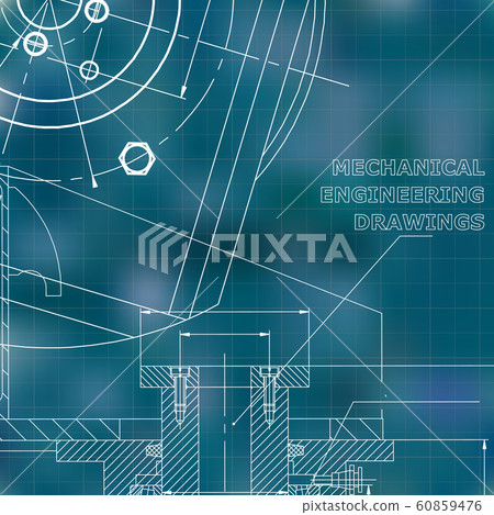 Mechanical engineering. Technical illustration. Backgrounds of engineering subjects Mechanical engineering. Technical illustration. Backgrounds of engineering subjects 60859476