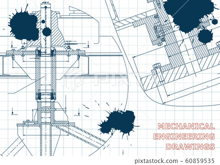 Mechanical engineering. Technical illustration. Backgrounds of engineering subjects Mechanical engineering. Technical illustration. Backgrounds of engineering subjects 60859535
